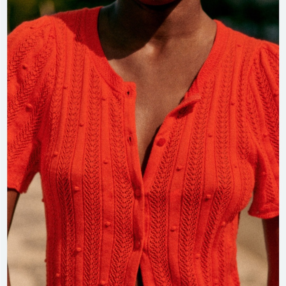 Sézane Davie Cardigan Coral S
